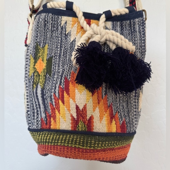 Macchia di Ruggine cotton Bucket Shoulder Bag - Picture 4 of 12